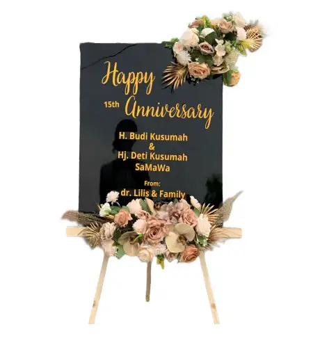 Papan Bunga Akrilik Tering